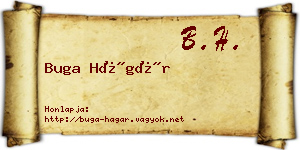Buga Hágár névjegykártya